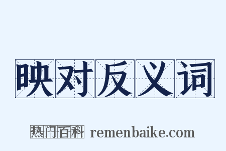 映对反义词是什么意思的图片